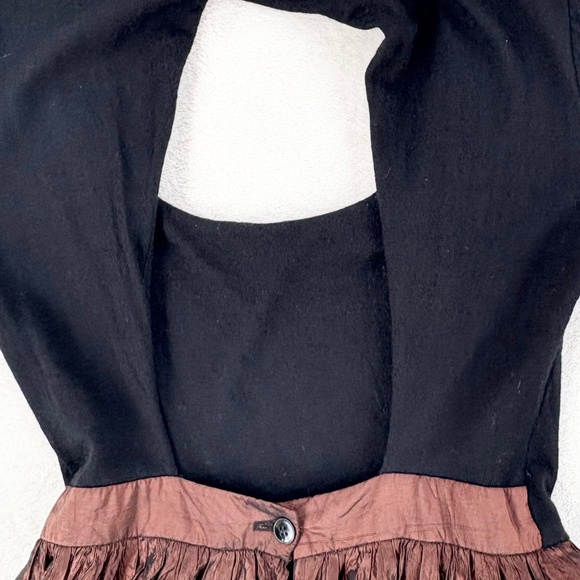 VTG 80s RICKI LANG for Nuit Ball Gown Woven Crinkled-Skirt Whimsigoth Womens 12 - Picture 14 of 16